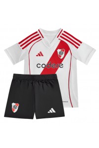 River Plate Babyklær Hjemme Fotballdrakt til barn 2024-25 Korte ermer (+ Korte bukser)